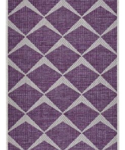 Balkonkleed design - Escala paars/crème - overzicht boven, thumbnail