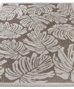 Buitenkleed palm - Monstera taupe/crème - overzicht schuin, thumbnail Buitenkleed palm - Monstera taupe/crème - overzicht schuin, thumbnail