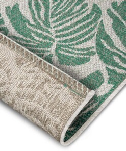 Buitenkleed palm - Monstera jade/crème - close up, thumbnail Buitenkleed palm - Monstera jade/crème - close up, thumbnail