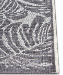 Balkonkleed palm - Monstera grijs/crème - close up, thumbnail Balkonkleed palm - Monstera grijs/crème - close up, thumbnail