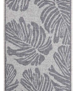 Balkonkleed palm - Monstera grijs/crème - overzicht boven, thumbnail Balkonkleed palm - Monstera grijs/crème - overzicht boven, thumbnail