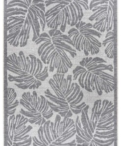 Buitenkleed palm - Monstera grijs/crème - overzicht boven, thumbnail Buitenkleed palm - Monstera grijs/crème - overzicht boven, thumbnail