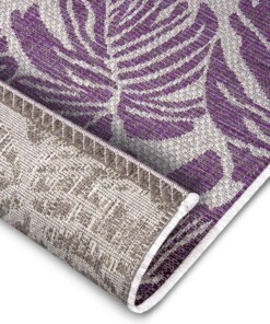 Balkonkleed palm - Monstera paars/crème - close up, thumbnail Balkonkleed palm - Monstera paars/crème - close up, thumbnail