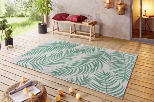 Buitenkleed palm - Palmera jade/crème - sfeer