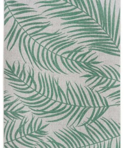 Buitenkleed palm - Palmera jade/crème - overzicht boven