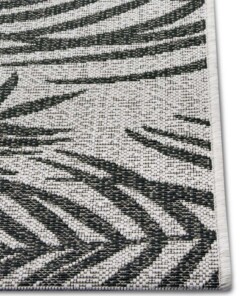 Balkonkleed palm - Palmera zwart/crème - close up, thumbnail