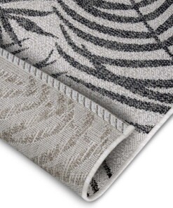 Balkonkleed palm - Palmera zwart/crème - close up, thumbnail