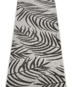 Balkonkleed palm - Palmera zwart/crème - overzicht schuin, thumbnail