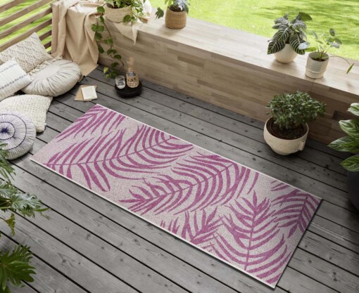 Balkonkleed palm - Palmera roze/crème - sfeer