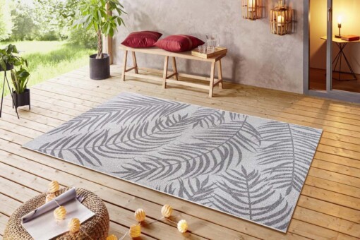 Buitenkleed palm - Palmera grijs/crème - sfeer