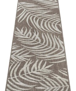 Balkonkleed palm - Palmera bruin/crème - overzicht schuin, thumbnail