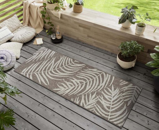 Balkonkleed palm - Palmera bruin/crème - sfeer