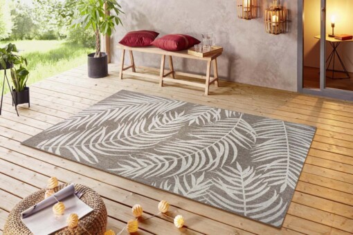 Buitenkleed palm - Palmera bruin/crème - sfeer