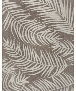 Buitenkleed palm - Palmera bruin/crème - overzicht boven
