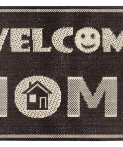 Deurmat Welcome Home - bruin - overzicht boven