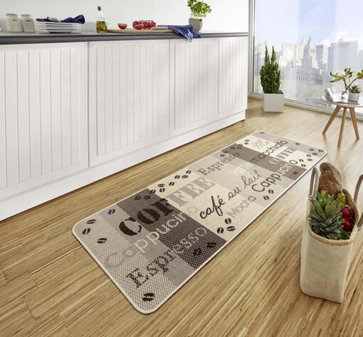 Keukenloper koffie design - bruin - sfeer