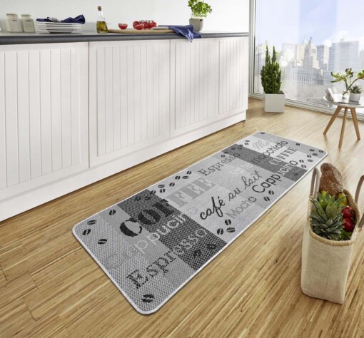 Keukenloper koffie design - grijs - sfeer