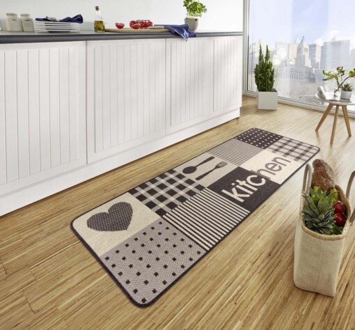 Keukenloper blokken Kitchen - bruin - sfeer