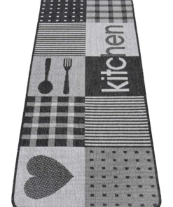 Keukenloper blokken Kitchen - grijs - overzicht schuin, thumbnail