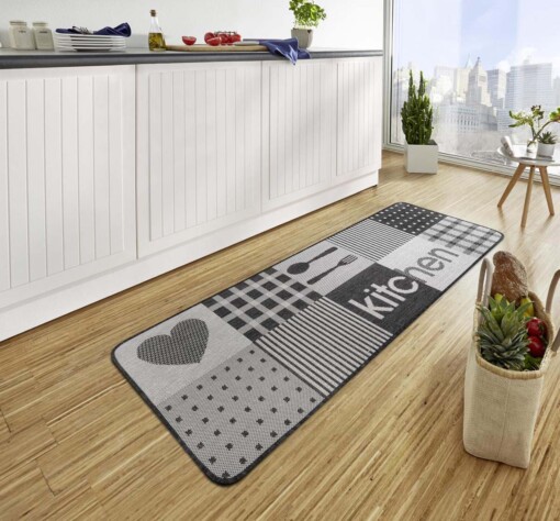 Keukenloper blokken Kitchen - grijs - sfeer