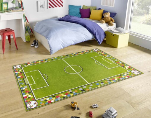 Speelkleed voetbaveld - groen/multi - sfeer