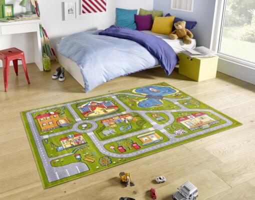 Speelkleed stad circus - groen/multi - sfeer