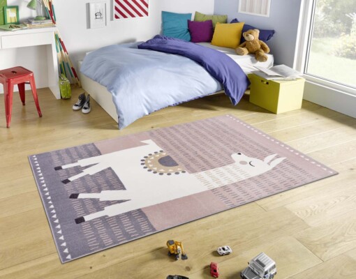 Kinderkleed Alpaca Dolly - roze/grijs - sfeer
