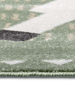 Kinderkleed Alpaca Dolly - bruin/groen - close up, thumbnail Kinderkleed Alpaca Dolly - bruin/groen - close up, thumbnail