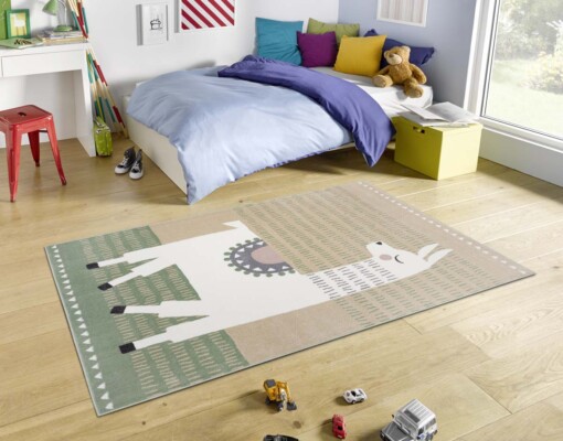Kinderkleed Alpaca Dolly - bruin/groen - sfeer