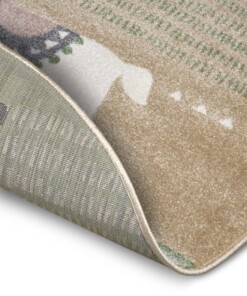 Rond kindervloerkleed Alpaca Dolly - groen/bruin - close up, thumbnail Rond kindervloerkleed Alpaca Dolly - groen/bruin - close up, thumbnail