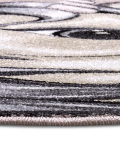 Rond kindervloerkleed eenhoorn - roze/bruin - close up, thumbnail