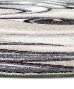 Rond kindervloerkleed eenhoorn - groen/bruin - close up, thumbnail