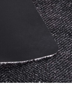 Modern effen deurmat Clean & Go - zwart/antraciet - close up, thumbnail Modern effen deurmat Clean & Go - zwart/antraciet - close up, thumbnail