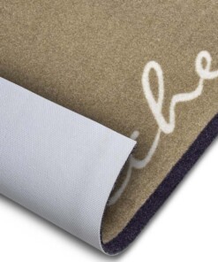 Design Keukenloper Wasbaar 30°C bruin - close up, thumbnail