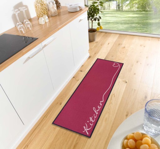Design Keukenloper Wasbaar 30°C rood - sfeer