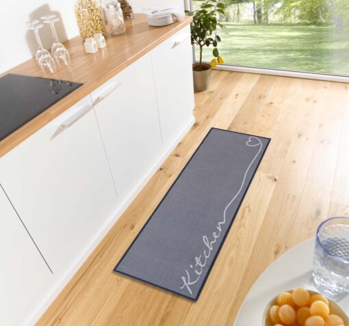 Design Keukenloper Wasbaar 30°C grijs - sfeer