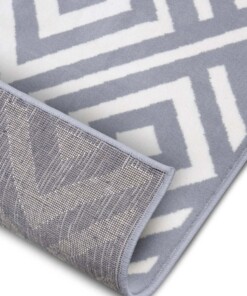 Design vloerkleed ruiten Art - grijs/wit - close up, thumbnail