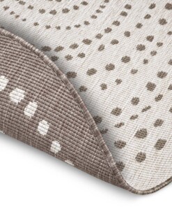 Binnen & buiten vloerkleed rond Bali - lichtbruin/crème - close up, thumbnail Binnen & buiten vloerkleed rond Bali - lichtbruin/crème - close up, thumbnail