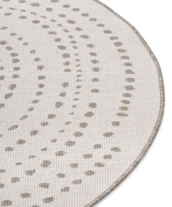 Binnen & buiten vloerkleed rond Bali - lichtbruin/crème - close up, thumbnail Binnen & buiten vloerkleed rond Bali - lichtbruin/crème - close up, thumbnail