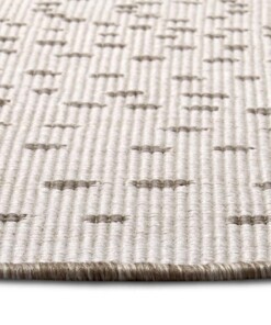 Binnen & buiten vloerkleed rond Bali - lichtbruin/crème - close up, thumbnail Binnen & buiten vloerkleed rond Bali - lichtbruin/crème - close up, thumbnail