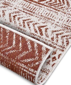 Loper binnen & buiten Biri - terracotta/crème - close up, thumbnail