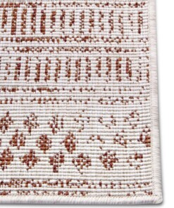 Loper binnen & buiten Biri - terracotta/crème - close up, thumbnail