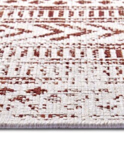 Loper binnen & buiten Biri - terracotta/crème - close up, thumbnail