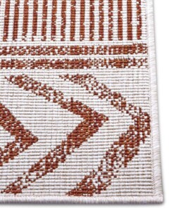 Binnen & Buiten vloerkleed Biri - terracotta/crème - close up, thumbnail