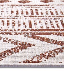 Binnen & Buiten vloerkleed Biri - terracotta/crème - close up, thumbnail