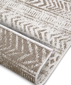 Loper binnen & buiten Biri - lichtbruin/crème - close up, thumbnail Loper binnen & buiten Biri - lichtbruin/crème - close up, thumbnail