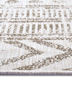 Binnen & Buiten vloerkleed Biri - lichtbruin/crème - close up, thumbnail