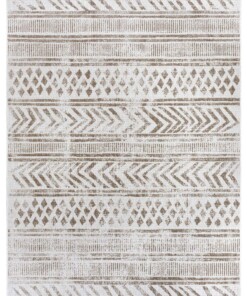 Binnen & Buiten vloerkleed Biri - lichtbruin/crème - overzicht boven, thumbnail