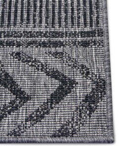 Binnen & Buiten vloerkleed Biri - zilver/zwart - close up, thumbnail