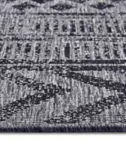 Binnen & Buiten vloerkleed Biri - zilver/zwart - close up, thumbnail